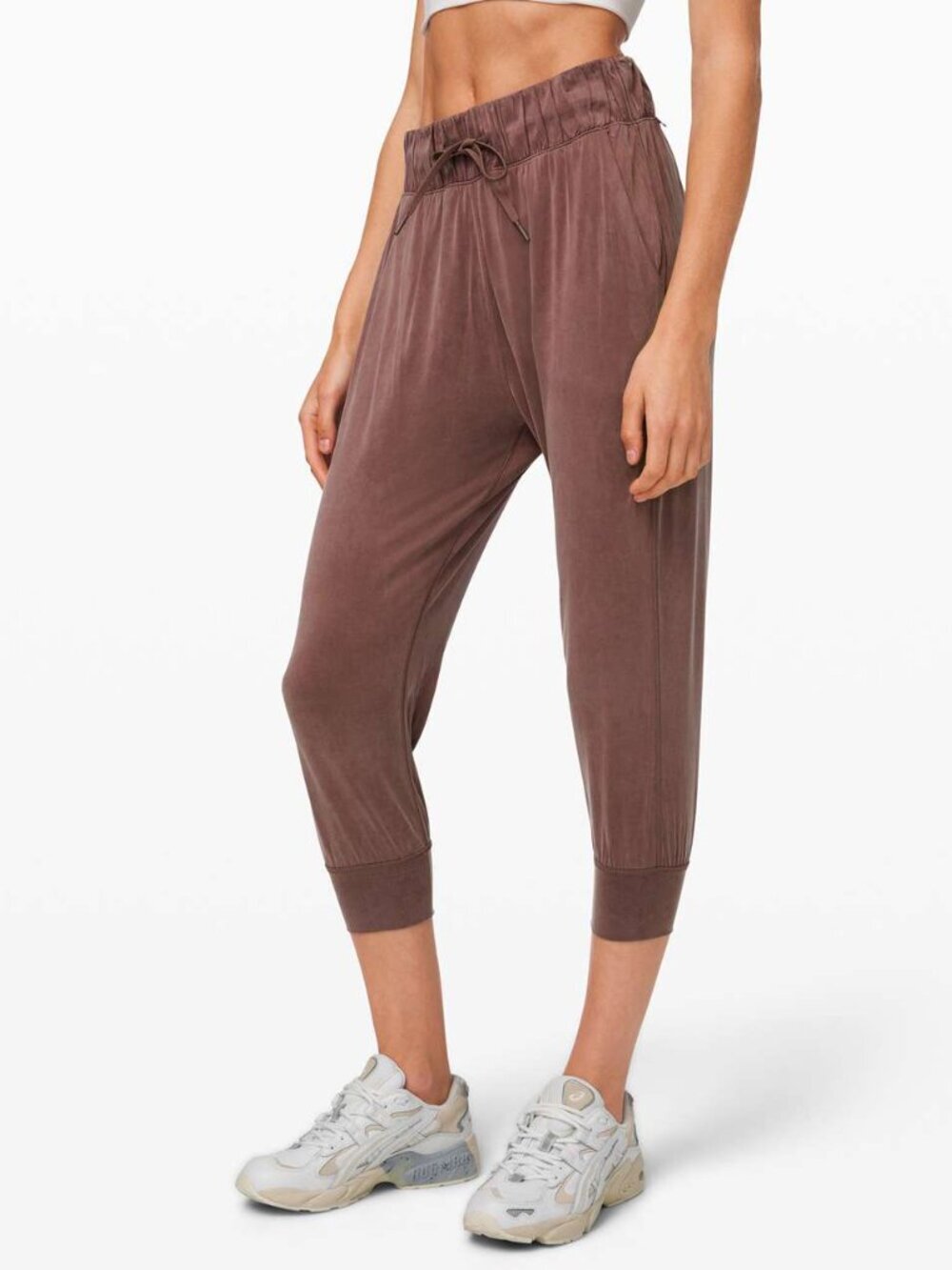 Lululemon Jogger Lost In Leisure Crop Women's 4 Antique Bark High Rise